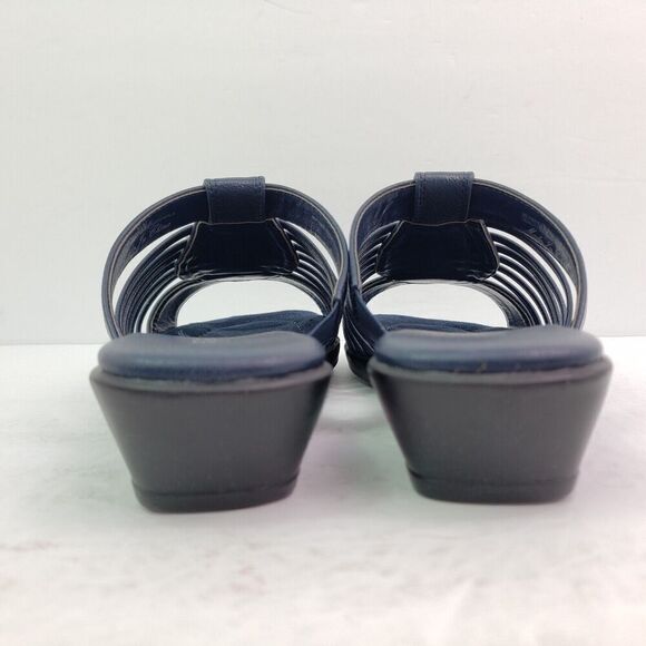Easy Street Solite Airy Womens Size 7W Navy Slip On Casual Sandals - Picture 7 of 13